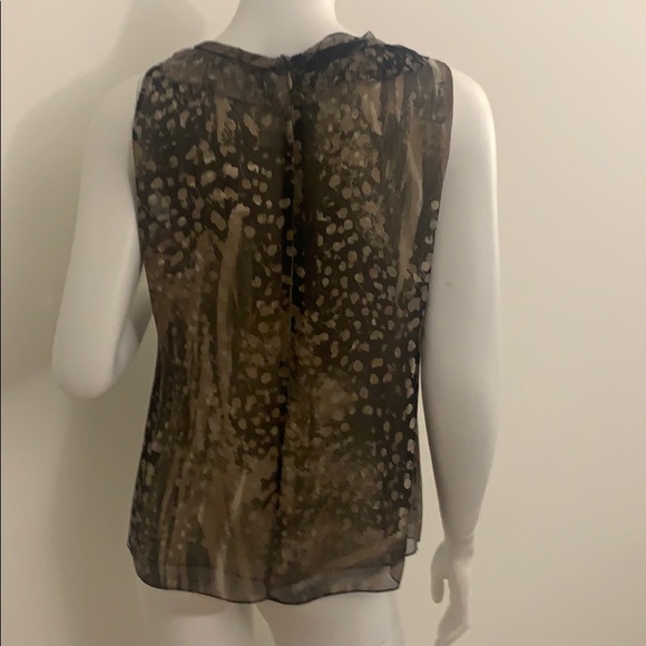 Elie TAhari Silk leopard print sleeveless Top - Picture 5 of 9